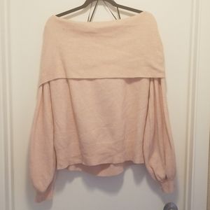 Pink Off the Shoulder Sweater